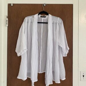 Sheer White Kimono Cardigan